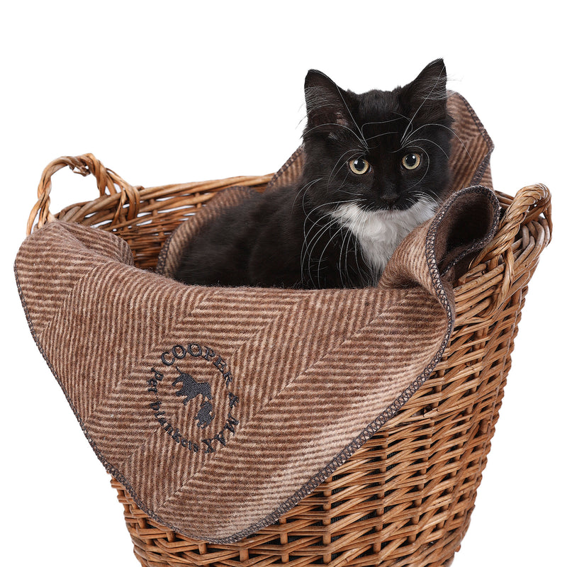Herringbone Pet Blanket Chestnut Brown - Heritage Of Scotland - CHESTNUT BROWN