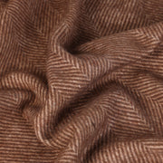 Highland Wool Blend Extra Warm Herringbone Blanket / Throw Chestnut Brown - Heritage Of Scotland - CHESTNUT BROWN