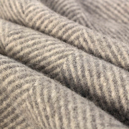 Highland Wool Blend Extra Warm Herringbone Blanket / Throw Grey Medium - Heritage Of Scotland - GREY MEDIUM