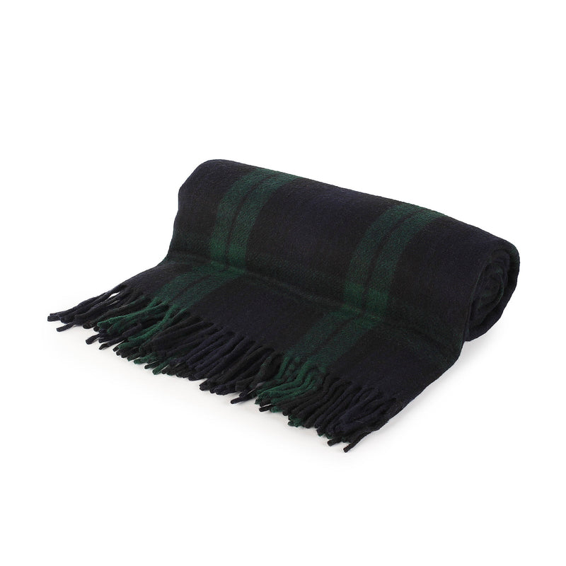 Highland Wool Blend Tartan Blanket Throw Black Watch - Heritage Of Scotland - BLACK WATCH