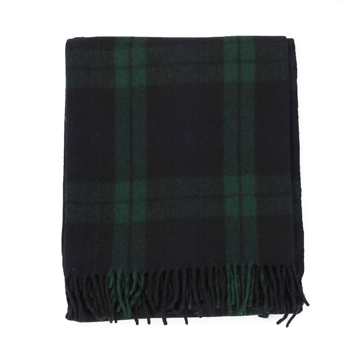 Highland Wool Blend Tartan Blanket Throw Black Watch - Heritage Of Scotland - BLACK WATCH