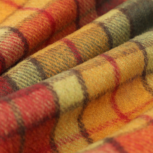 Highland Wool Blend Tartan Blanket / Throw Extra Warm Buchanan Autumn - Heritage Of Scotland - BUCHANAN AUTUMN