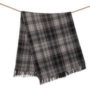Highland Wool Blend Tartan Blanket / Throw Extra Warm Buchanan Grey - Heritage Of Scotland - BUCHANAN GREY