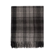 Highland Wool Blend Tartan Blanket / Throw Extra Warm Buchanan Grey - Heritage Of Scotland - BUCHANAN GREY