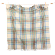 Highland Wool Blend Tartan Blanket Throw Stewart Muted Blue - Heritage Of Scotland - STEWART MUTED BLUE