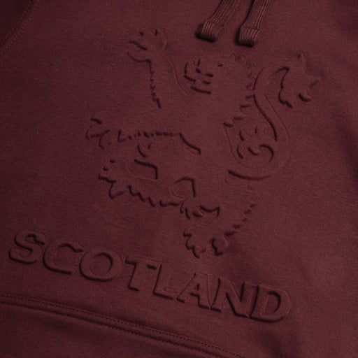 Hooded Top Embossed Big Lion/ Scotland - Heritage Of Scotland - MAROON