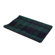 Hos 100% Lambswool Wide Scarf Black Watch Double Scale - Heritage Of Scotland - BLACK WATCH DOUBLE SCALE