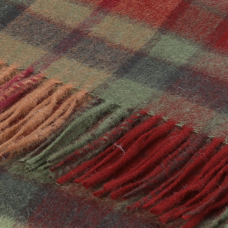 Hos 100% Lambswool Wide Scarf Buchanan Autumn - Heritage Of Scotland - BUCHANAN AUTUMN