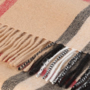 Hos 100% Lambswool Wide Scarf Enlarged Off Ctr Scotty Thom Camel - Heritage Of Scotland - ENLARGED OFF CTR SCOTTY THOM CAMEL