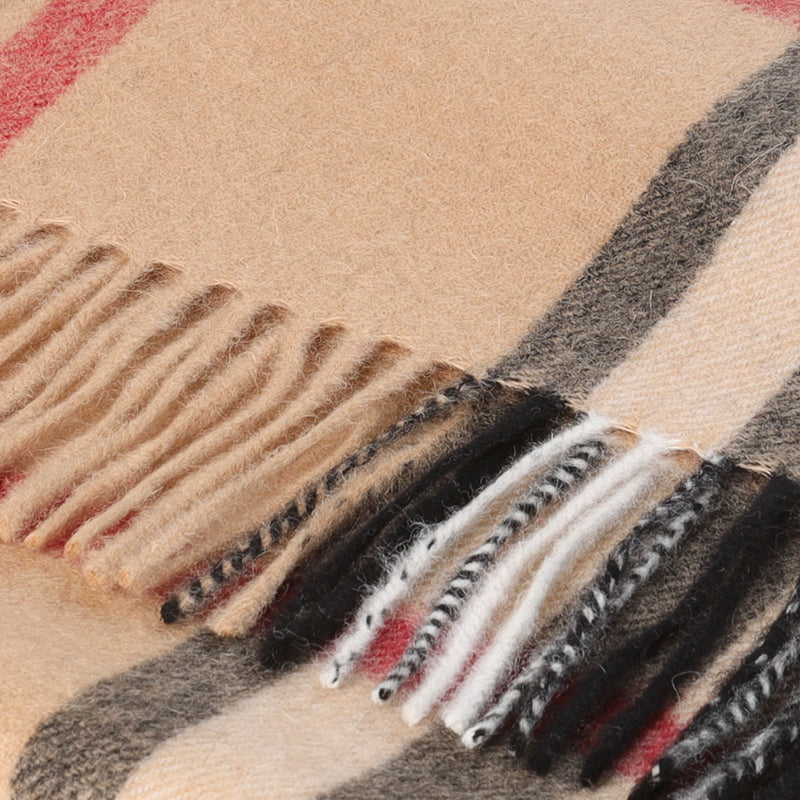 Hos 100% Lambswool Wide Scarf Enlarged Off Ctr Scotty Thom Camel - Heritage Of Scotland - ENLARGED OFF CTR SCOTTY THOM CAMEL