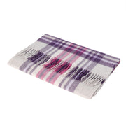 Hos 100% Lambswool Wide Scarf Stewart Purple - Heritage Of Scotland - STEWART PURPLE