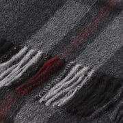Hos 100% Lambswool Wide Scarf Thomson Charcoal - Heritage Of Scotland - THOMSON CHARCOAL