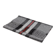 Hos 100% Lambswool Wide Scarf Thomson Grey - Heritage Of Scotland - THOMSON GREY
