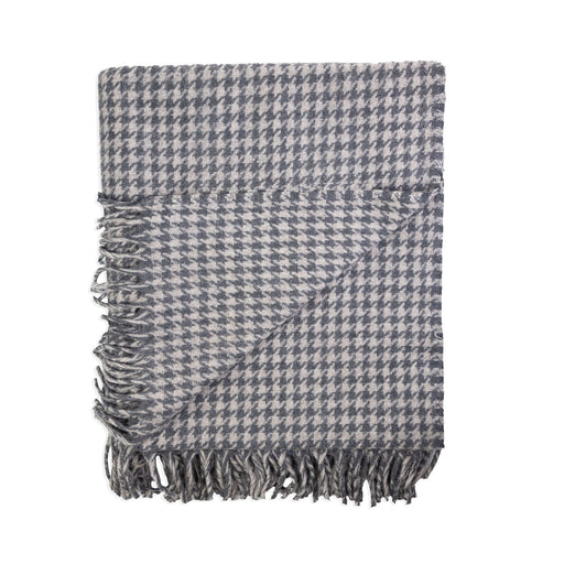 Houndstooth Blanket Natural Mid - Heritage Of Scotland - NATURAL MID
