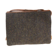 Ht Ladies Cross Body Bag Dark Brown Barleycorn / Tan - Heritage Of Scotland - DARK BROWN BARLEYCORN / TAN