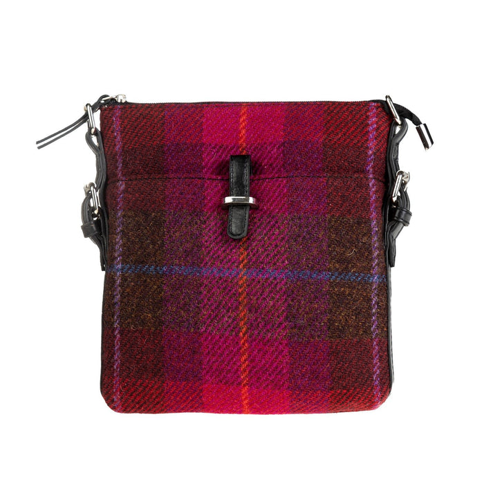 Ht Leather Crossbody Bag Cerise Check / Black - Heritage Of Scotland - CERISE CHECK / BLACK