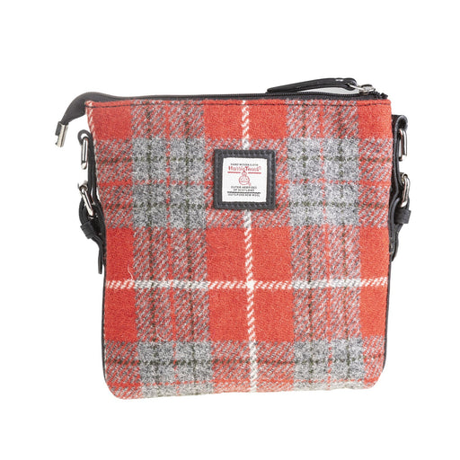 Ht Leather Crossbody Bag Red Check / Black - Heritage Of Scotland - RED CHECK / BLACK