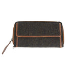 Ht Leather Ladies Hand Bag Dark Brown Barleycorn / Tan - Heritage Of Scotland - DARK BROWN BARLEYCORN / TAN