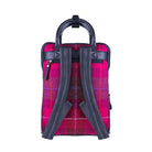 Ht Leather Large Backpack Blue Check / Black - Heritage Of Scotland - BLUE CHECK / BLACK