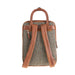 Ht Leather Large Backpack Brown Herringbone / Tan - Heritage Of Scotland - BROWN HERRINGBONE / TAN