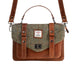 Ht Leather Satchel Bag Lt Brown Check / Tan - Heritage Of Scotland - LT BROWN CHECK / TAN