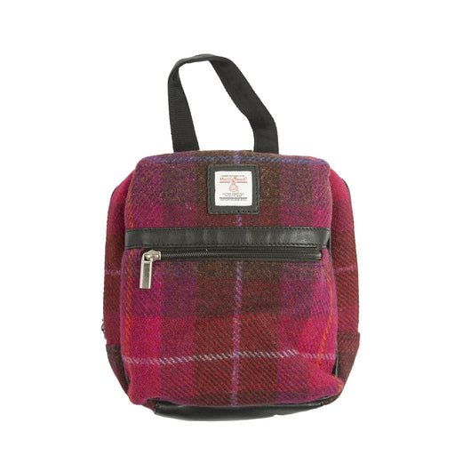 Ht Leather Small Backpack Cerise Check / Black - Heritage Of Scotland - CERISE CHECK / BLACK