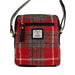 Ht Leather Small Ladies Cross Body Bag Red Check / Black - Heritage Of Scotland - RED CHECK / BLACK