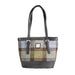 Ht Leather Tote Bag Lovat Check / Black - Heritage Of Scotland - LOVAT CHECK / BLACK