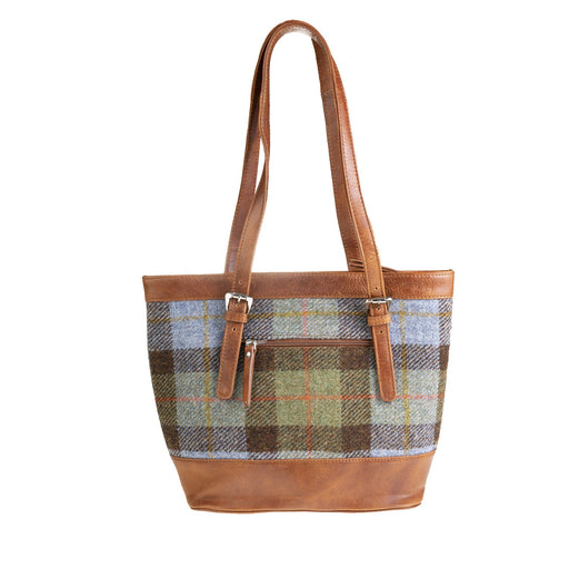 Ht Leather Tote Bag Lovat Check / Tan - Heritage Of Scotland - LOVAT CHECK / TAN