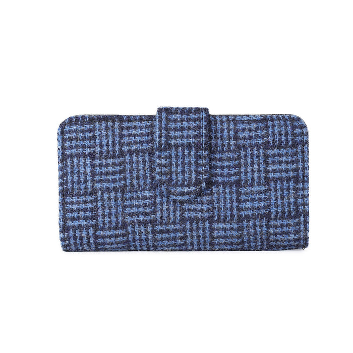 Iona Long Purse Blue Basket Weave - Heritage Of Scotland - BLUE BASKET WEAVE