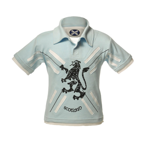 Kids Layered Polo Shirt Baby Blue - Heritage Of Scotland - BABY BLUE