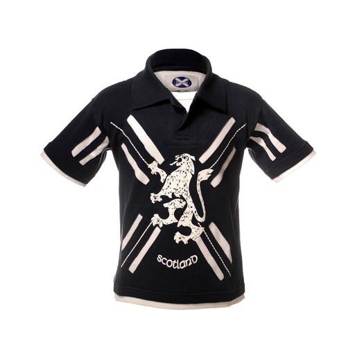 Kids Layered Polo Shirt Navy - Heritage Of Scotland - NAVY