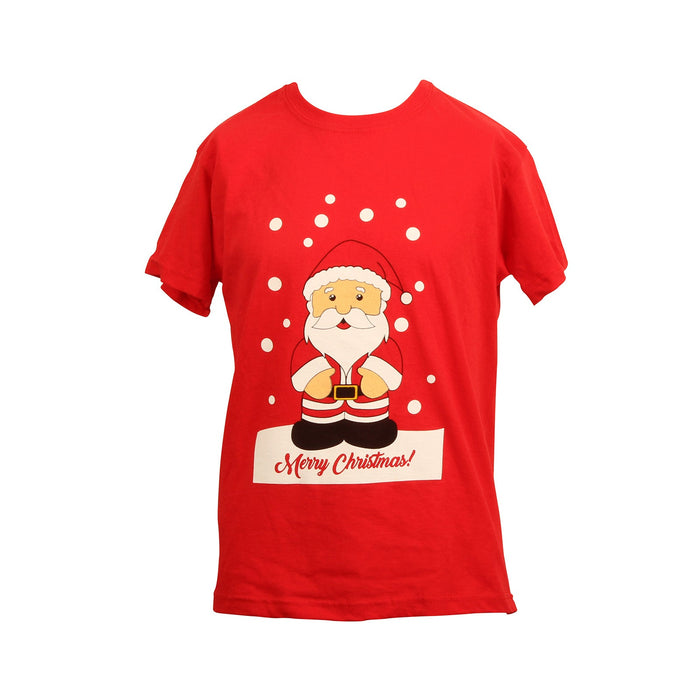 Kids Merry Christmas Santa T-Shirt - Heritage Of Scotland - RED