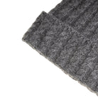Ladies Cable Lambswool Mix Beanie Pom Charcoal - Heritage Of Scotland - CHARCOAL
