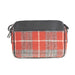 Ladies Ht Leather Body Bag Red Check / Black - Heritage Of Scotland - RED CHECK / BLACK