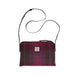 Ladies Ht Leather Cross Body Bag Cerise Check / Black - Heritage Of Scotland - CERISE CHECK / BLACK