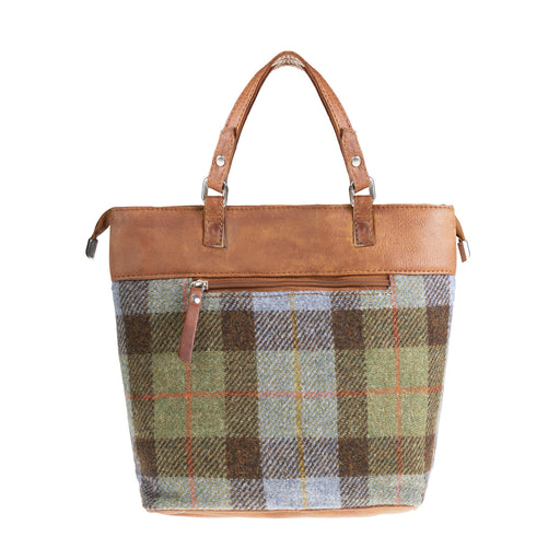 Ladies Ht Leather Hand Bag Lovat Check / Tan - Heritage Of Scotland - LOVAT CHECK / TAN