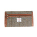 Ladies Ht Leather Long Purse Lt Brown Check / Tan - Heritage Of Scotland - LT BROWN CHECK / TAN