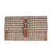 Ladies Ht Leather Long Purse Tan & Brown Dogtooth / Tan - Heritage Of Scotland - TAN & BROWN DOGTOOTH / TAN