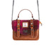 Ladies Ht Leather Mini Satchel Cerise Check / Tan - Heritage Of Scotland - CERISE CHECK / TAN