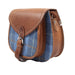 Ladies Ht Leather Shoulder Bag Blue Check / Tan - Heritage Of Scotland - BLUE CHECK / TAN