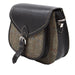 Ladies Ht Leather Shoulder Bag Lt Brown Check / Black - Heritage Of Scotland - LT BROWN CHECK / BLACK