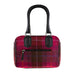 Ladies Ht Leather Small Handbag Cerise Check / Black - Heritage Of Scotland - CERISE CHECK / BLACK