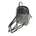 Ladies Ht Leather Zipped Backpack Black & White Herringbone / Black - Heritage Of Scotland - BLACK & WHITE HERRINGBONE / BLACK