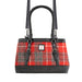 Ladies Ht Vegan Leather Hand Bag Red Check / Black - Heritage Of Scotland - RED CHECK / BLACK