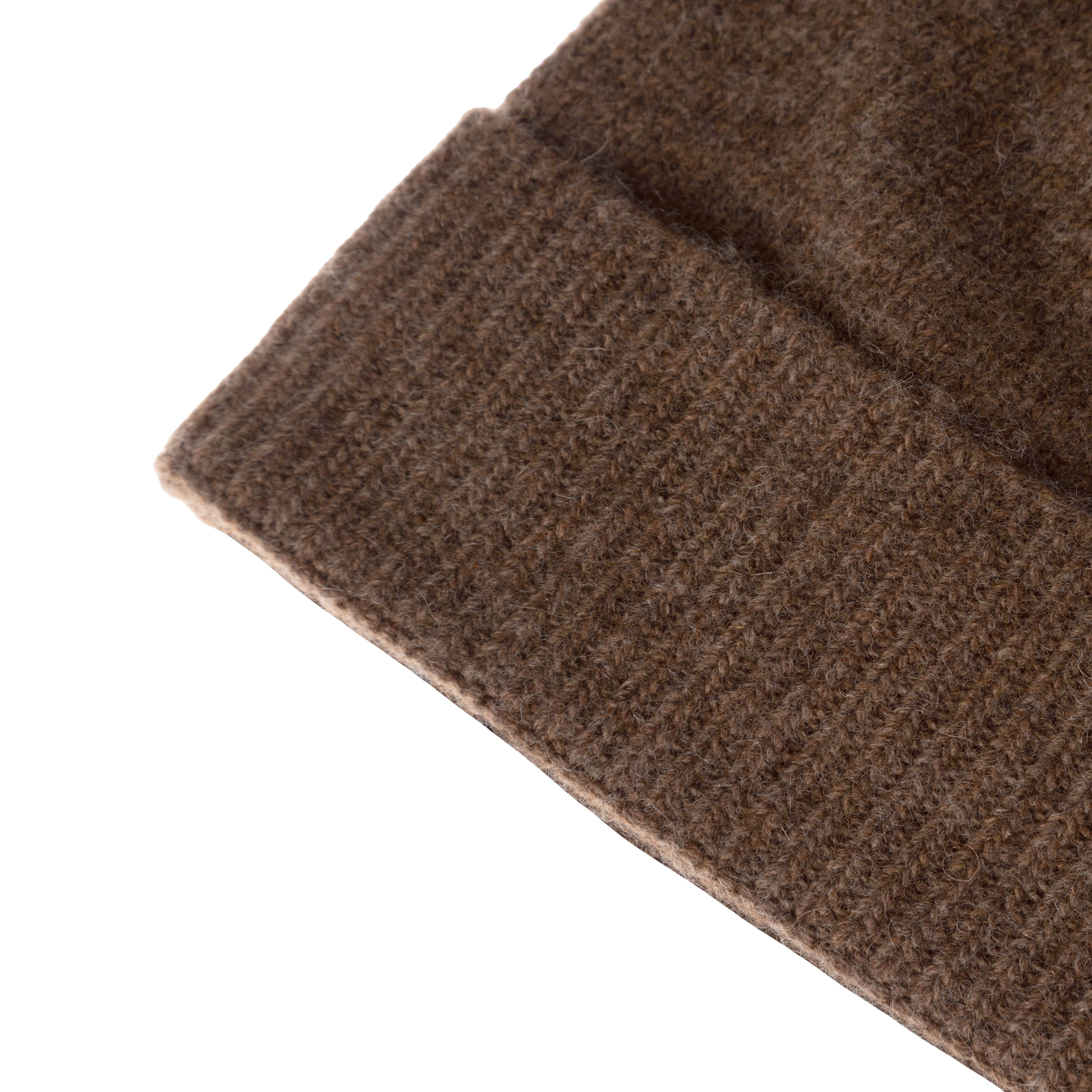 Ladies Plain Lambswool Mix Beanie Brindle - Heritage Of Scotland - BRINDLE