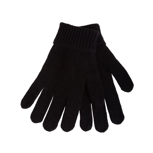 Ladies Plain Lambswool Mix Glove Black - Heritage Of Scotland - BLACK