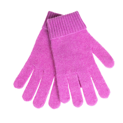 Ladies Plain Lambswool Mix Glove Violet - Heritage Of Scotland - VIOLET