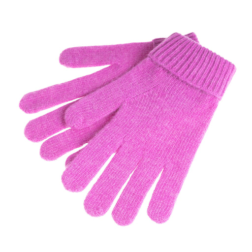 Ladies Plain Lambswool Mix Glove Violet - Heritage Of Scotland - VIOLET
