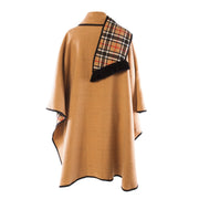 Ladies Wool Blend Reversible Cape Camel - Heritage Of Scotland - CAMEL